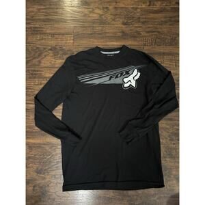 Fox Racing Shirt Adult Black BMX Extreme Sports Mens Big Logo Foxtech Medium